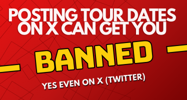 Posting 'Tour' Dates on X Will Get You Banned