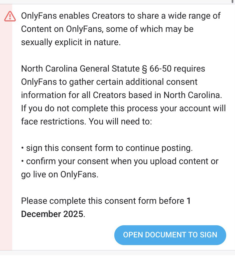 North Carolina OnlyFans
