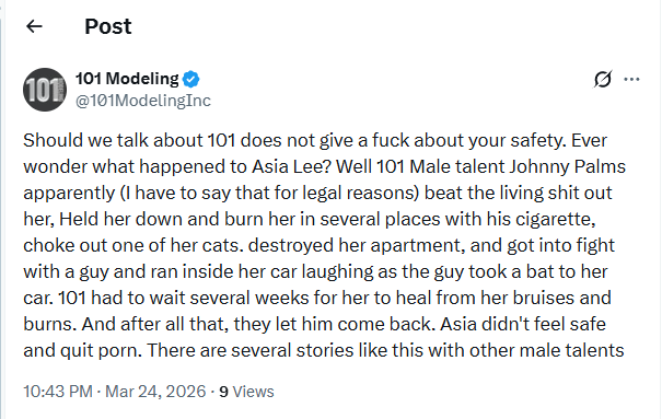 Danny Frost Hijacked 101 Modeling's Official Twitter to Promote Rival Firm - Adult Industry News Danny Frost Hijacked 101 Modeling's Official Twitter to Promote Rival Firm