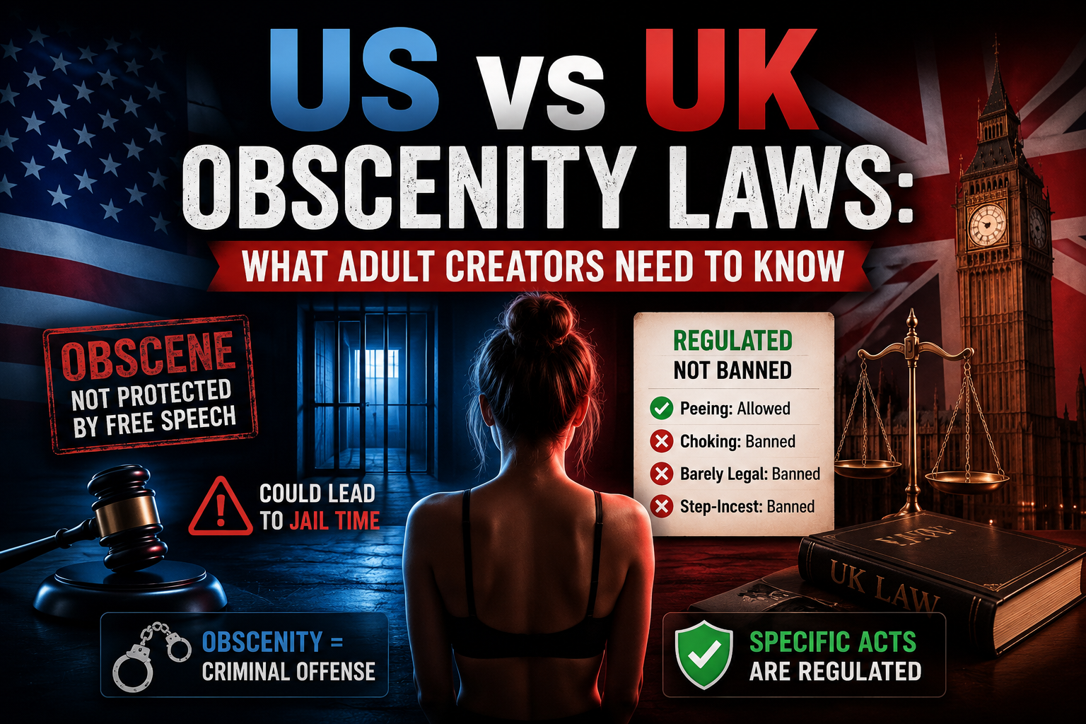 US vs UK Obscenity Laws: What Adult Creators Need to Know