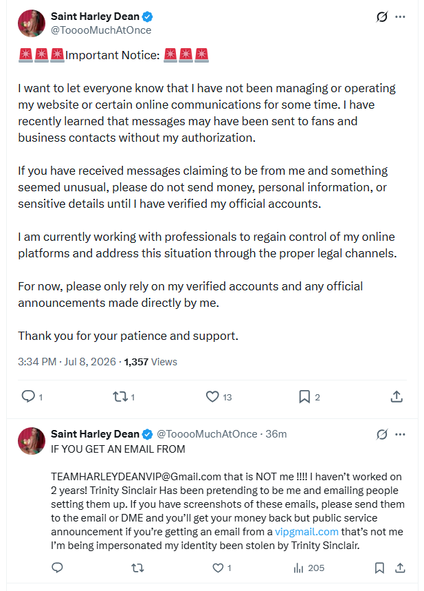 Trinity Slair is at it again